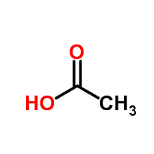 ساختار شیمیایی دو بعدی استیک اسید